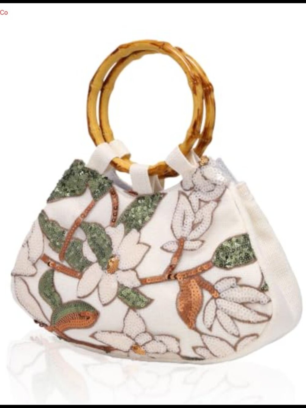 Beaded Flower Clutch Sequin Large Evening Bag Wedding Purse Hand-Carry